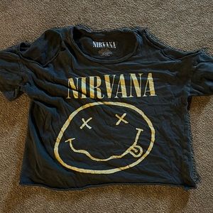 cropped nirvana t shirt